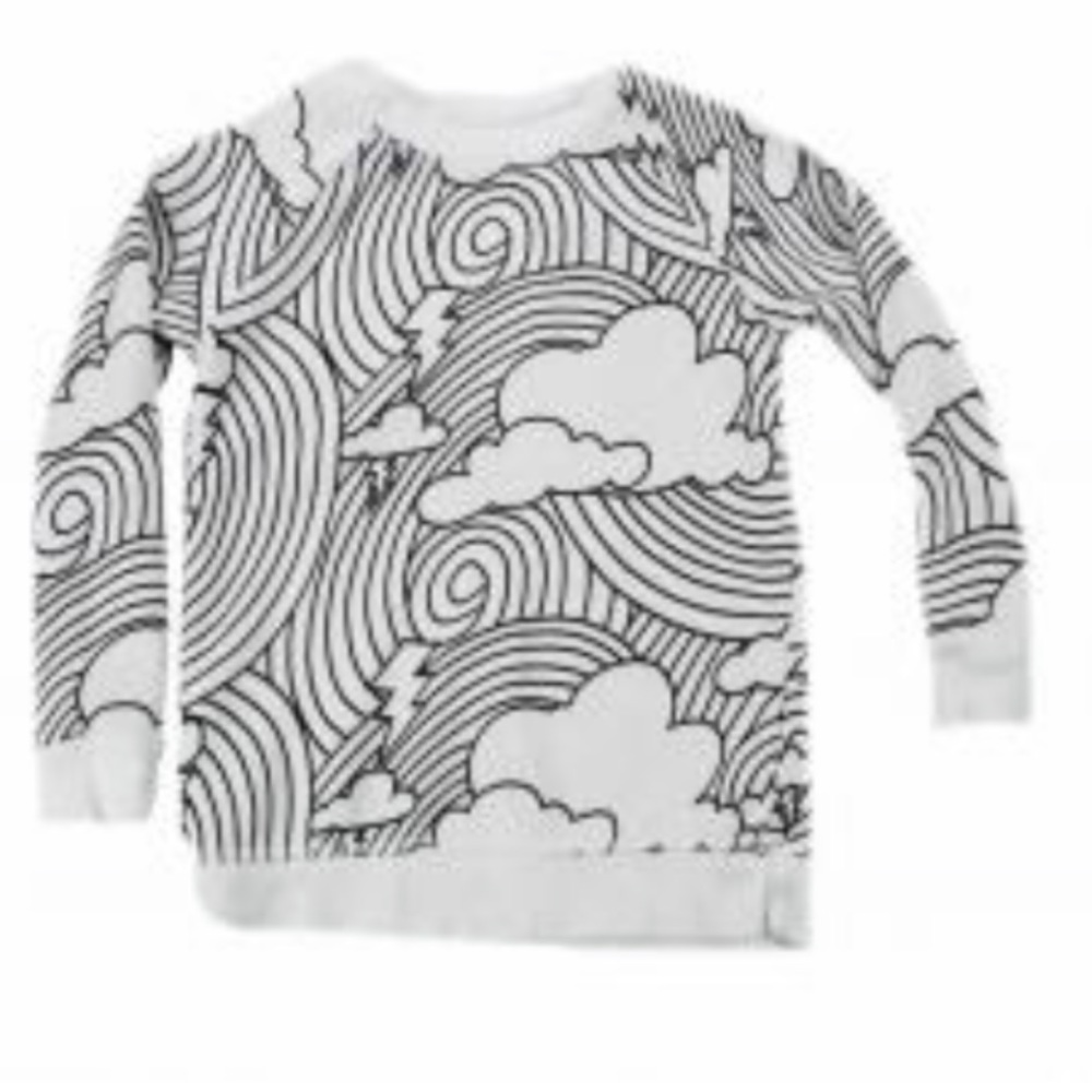Ice Cream Castles Cloud Print Sweatshirt